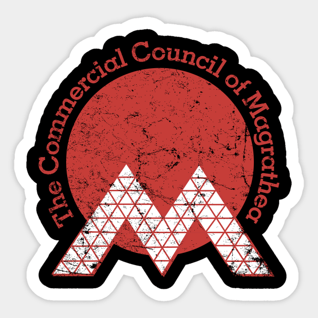 The Commercial Council of Magrathea Sticker by MindsparkCreative